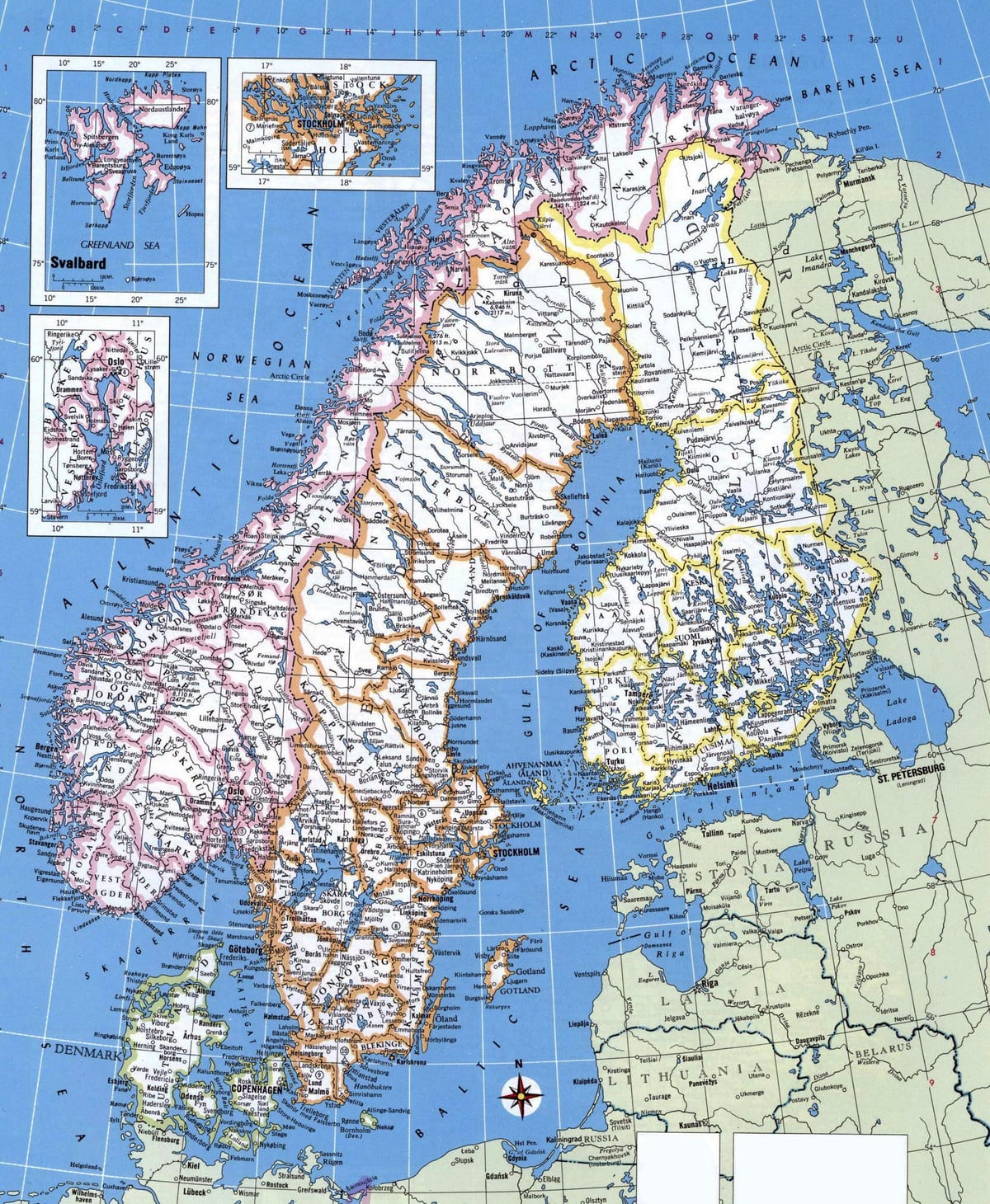 Kat jeyografik nan detay Nòvèj