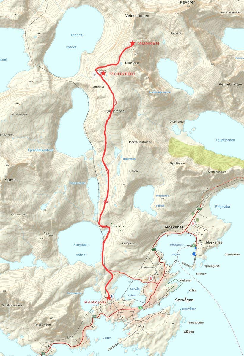 Kat jeyografik nan Nòvèj chemen randone