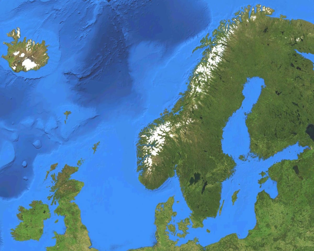 Kat jeyografik satelit nan Nòvèj