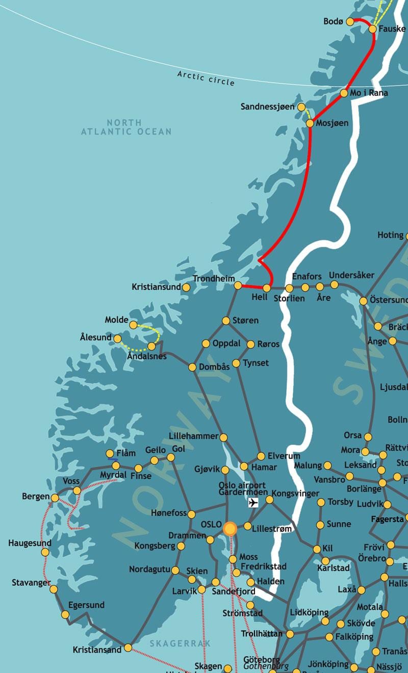 Kat jeyografik nan Nòvèj nan nò fer