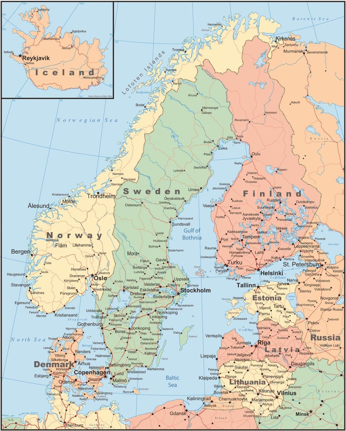 Kat jeyografik nan peyi Nòvèj