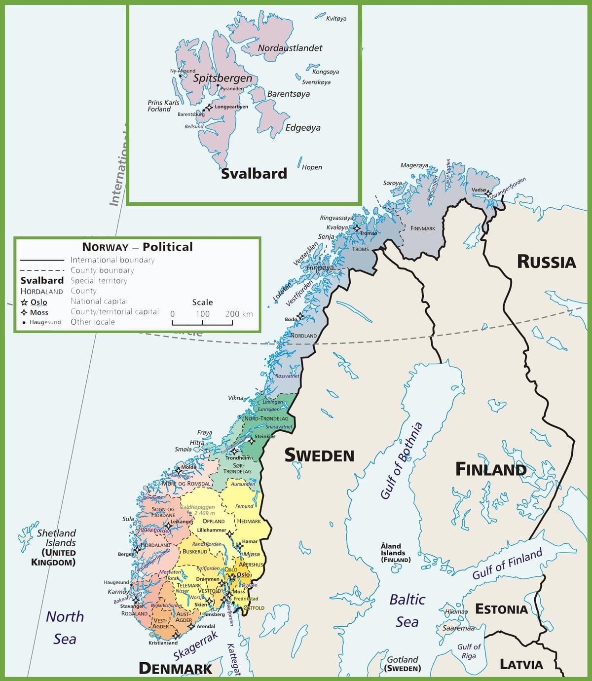 Kat jeyografik nan Nòvèj politik 
