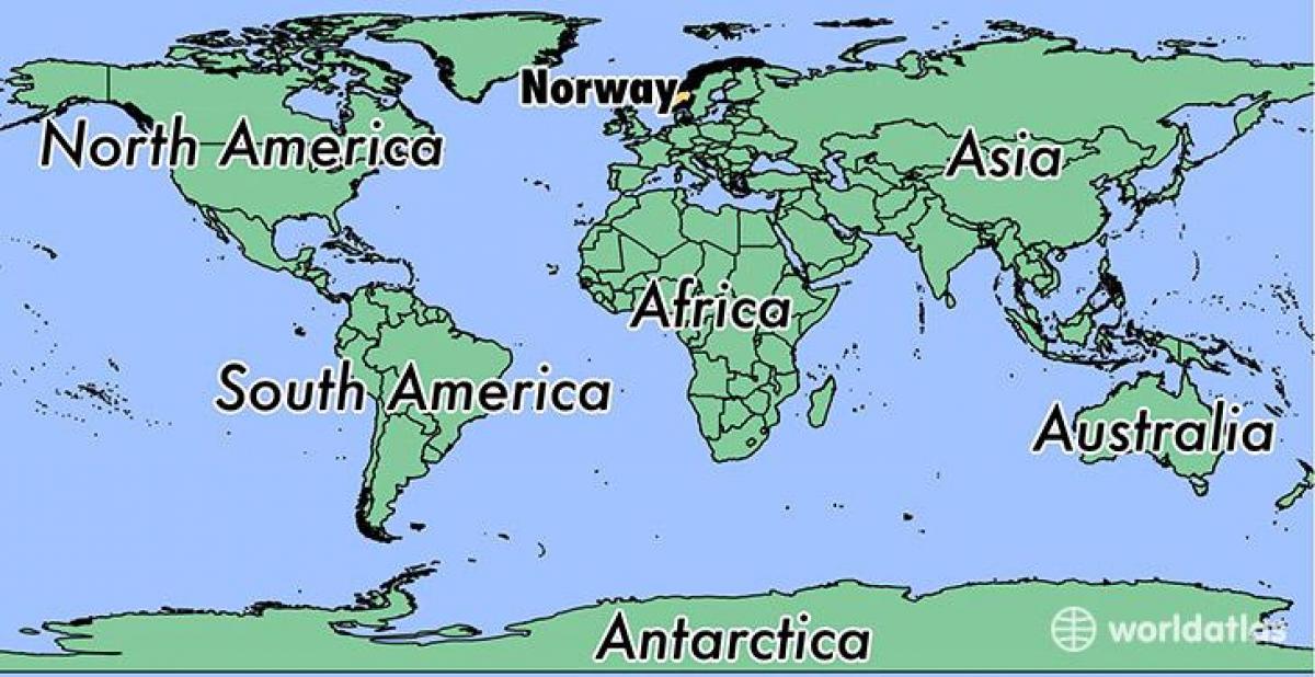 Kat jeyografik nan Nòvèj kote sou mond lan 