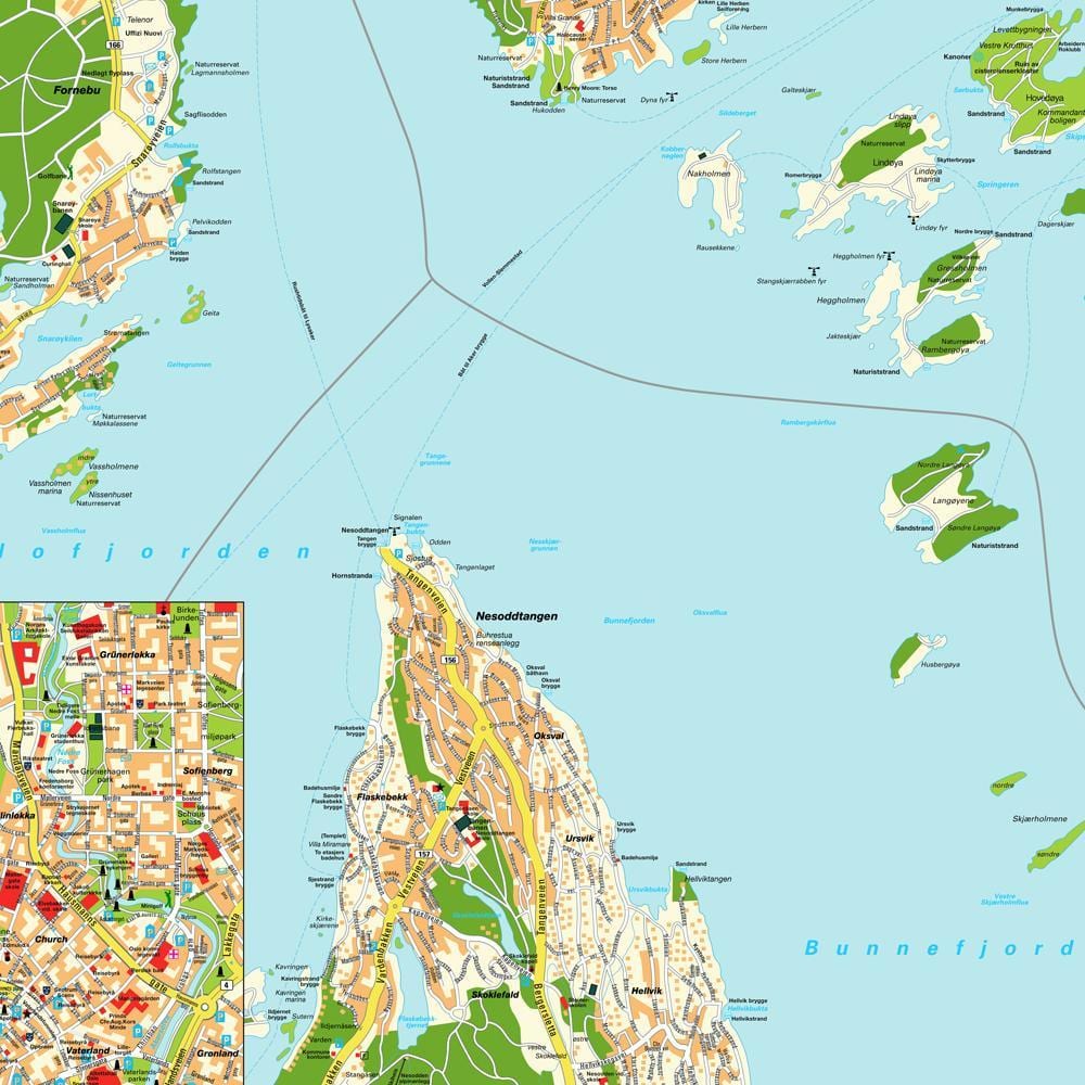 oslo Nòvèj kat jeyografik mond lan