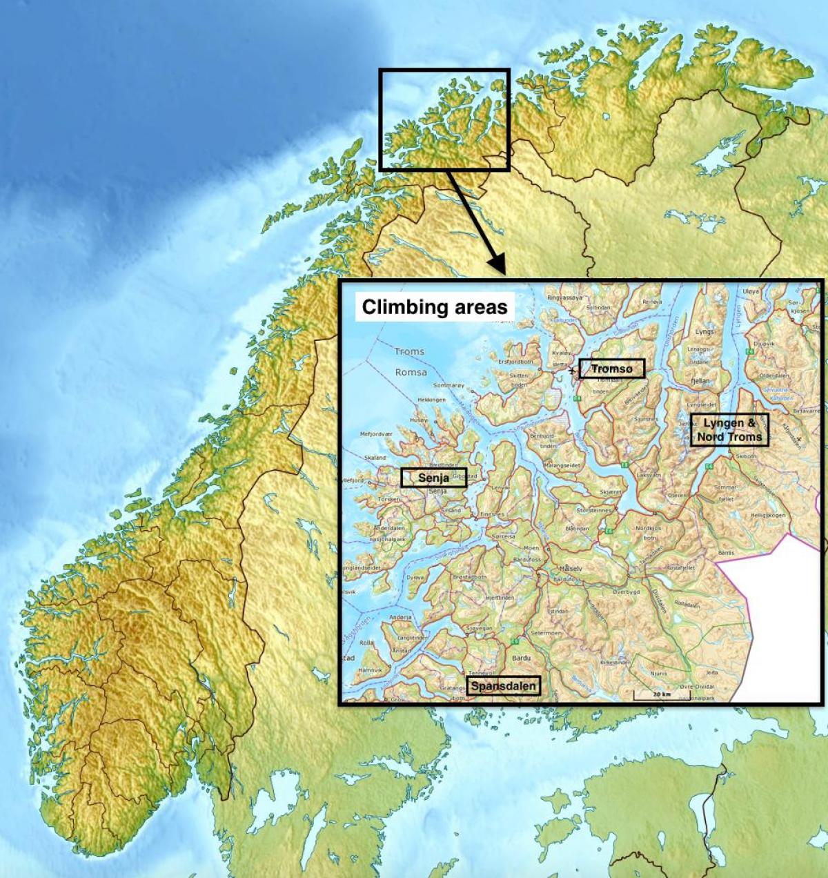 tromsø Nòvèj kat jeyografik