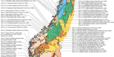 Kat jeyografik nan jewolojik Nòvèj