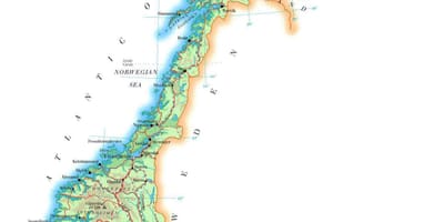 Kat jeyografik nan Nòvèj elevasyon