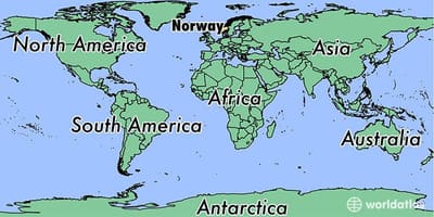 Kat jeyografik nan Nòvèj kote sou mond lan 
