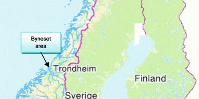 Kat jeyografik nan Nòvèj, trondheim