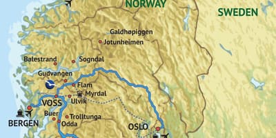 Kat jeyografik nan sid lwès la nan Nòvèj